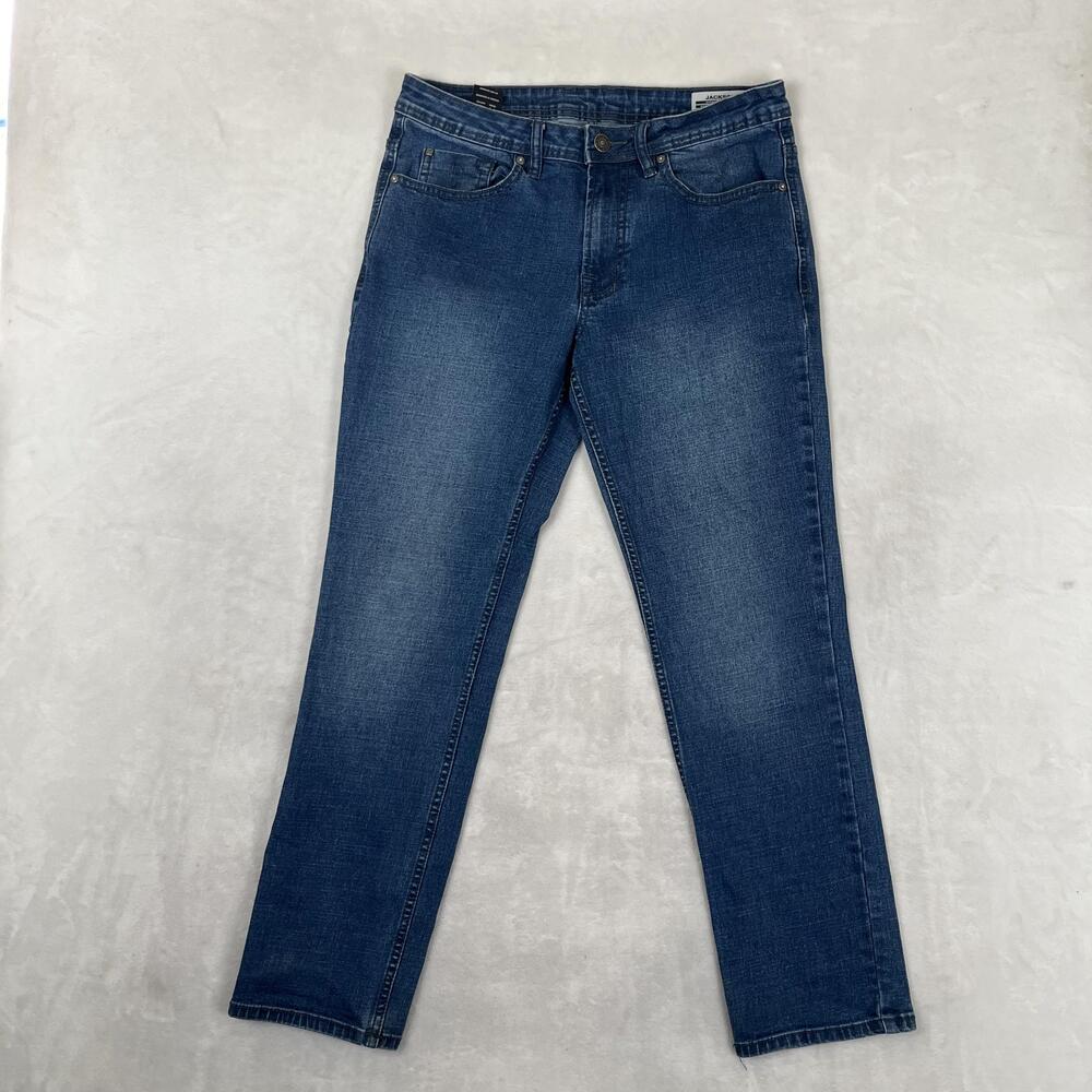 Buffalo David Bitton Jackson Jeans Mens 32x30 Blue Straight Medium Wash Denim